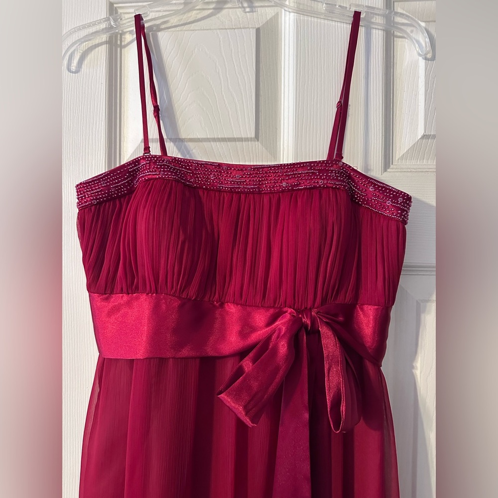 Nicole by Nicole Miller Platinum Collection Red Satin Dress